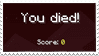 Stamp: You died! (Minecraft)