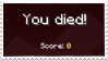 Stamp: You died! (Minecraft)