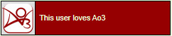 Userbox: This user loves Ao3