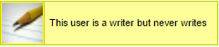 Userbox: This user is a writer but never writes